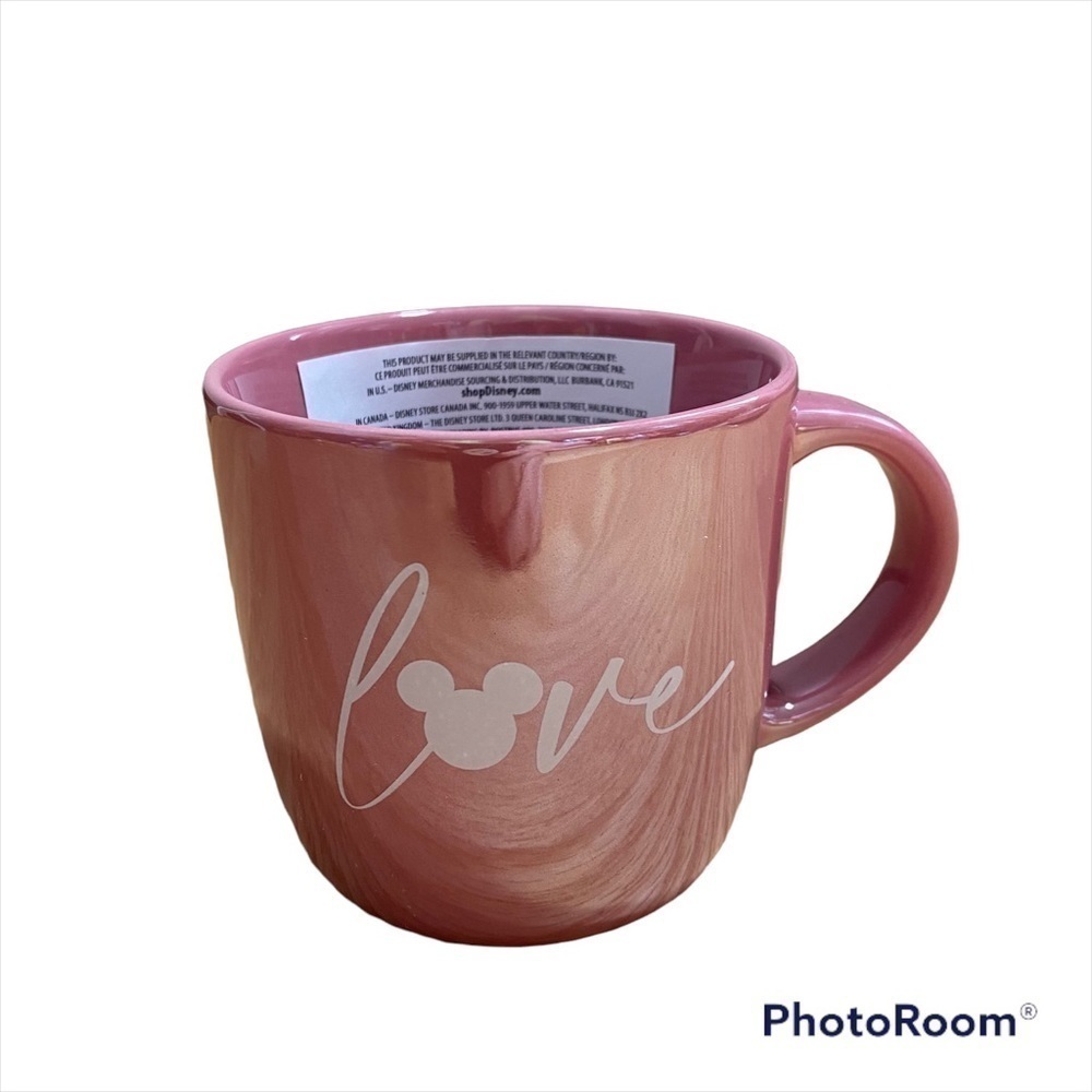 Disney Pink Pearlized Coffee Mug NWT Cup Mickey Mouse